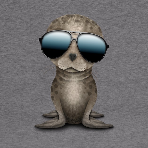 Cute Baby Seal Wearing Sunglasses by jeffbartels